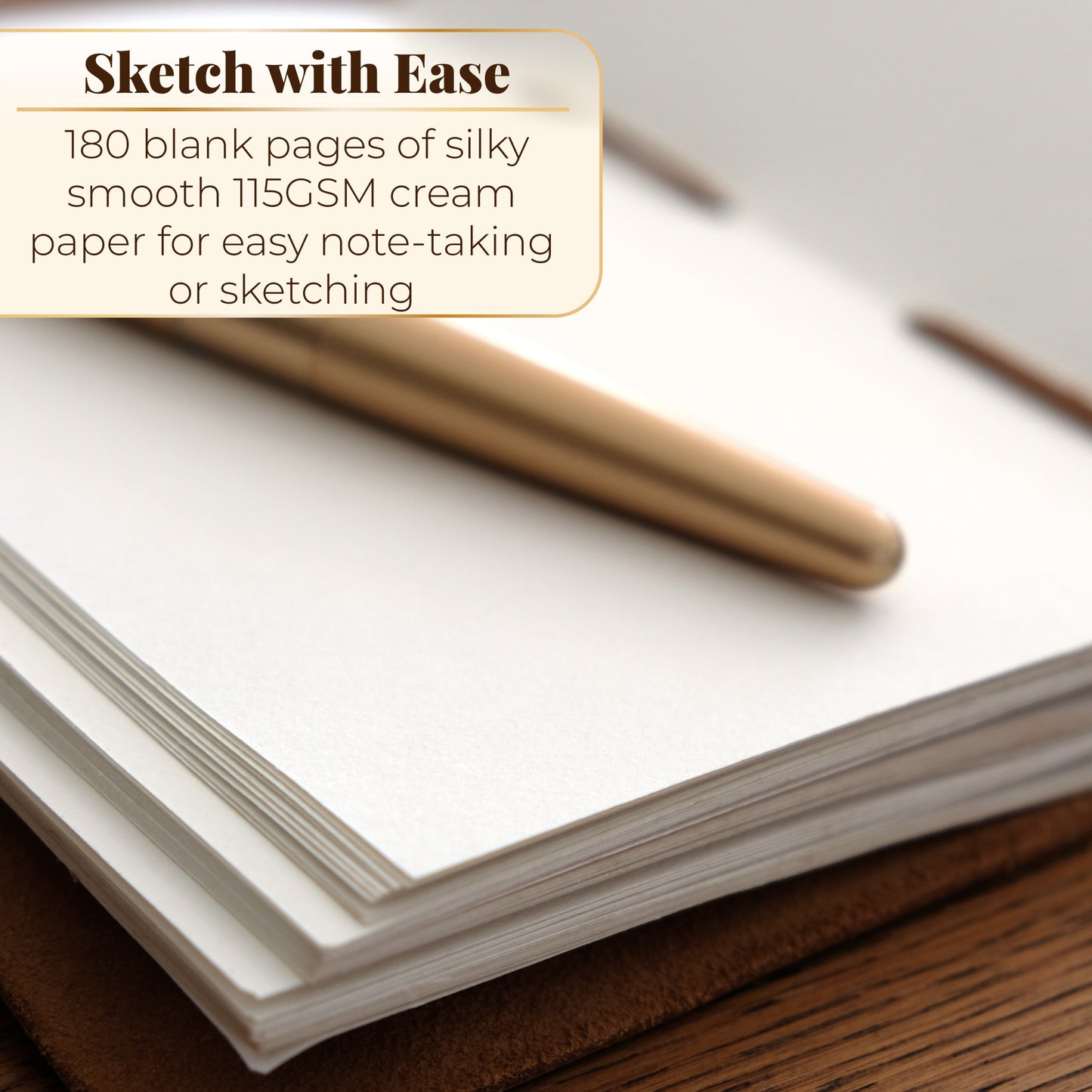 Leather Journal with Blank Pages - Daily Planner & Organizer, Compass Design Leather Bound Writing Journal for Women & Men (5x7 in)