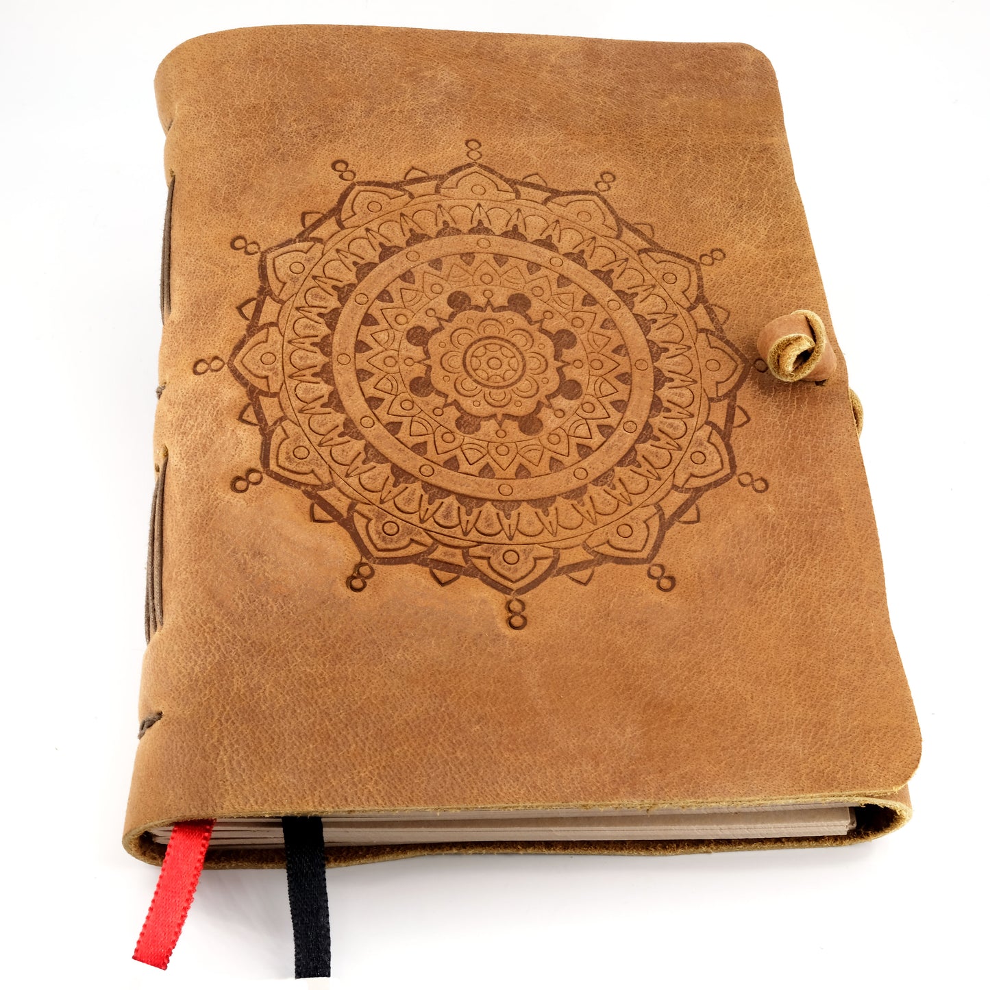 Leather Journal with Lined Pages - Mandala Leather Bound Writing Journal for Women and Men (5x7 in)