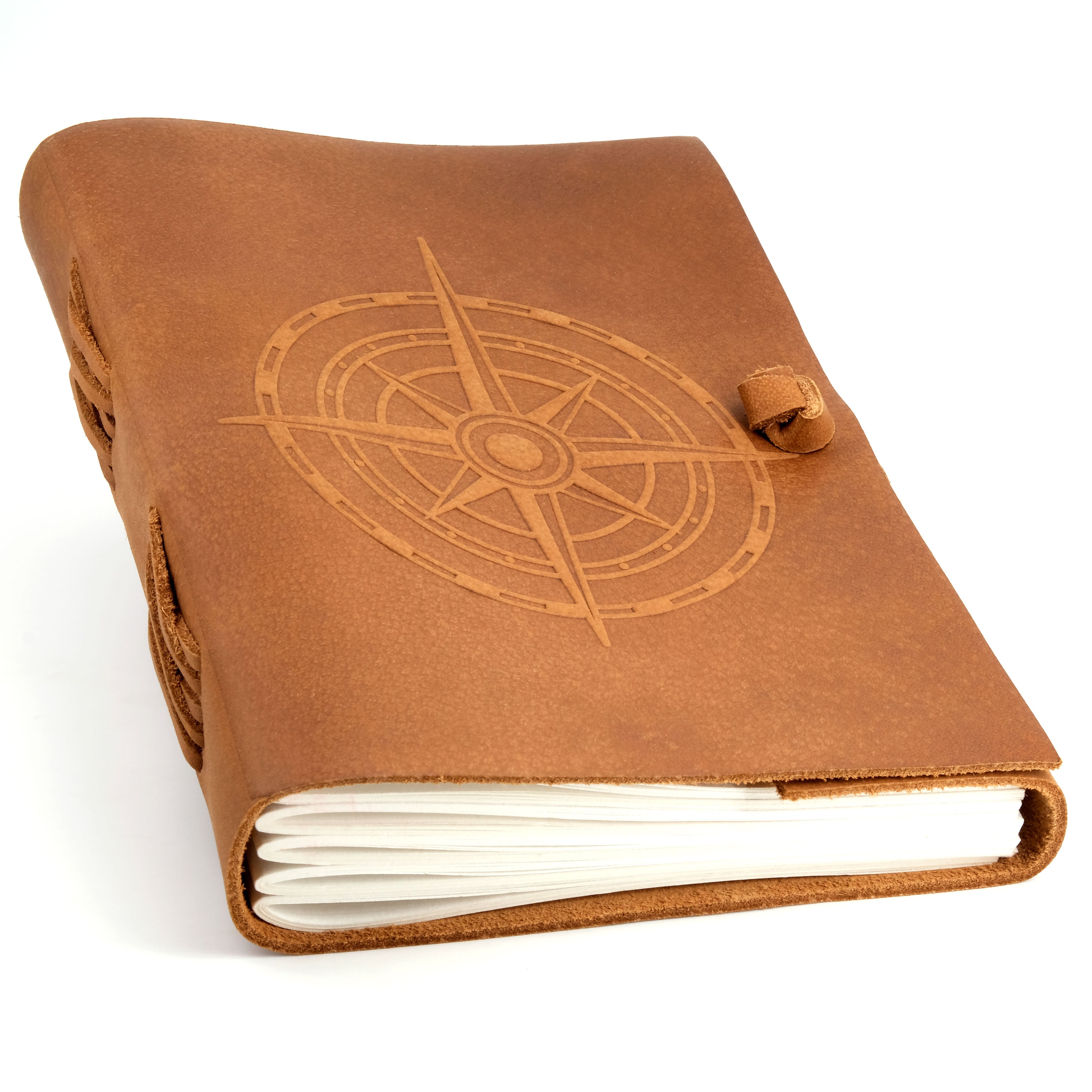 Leather Journal with Blank Pages - Daily Planner & Organizer, Compass ...